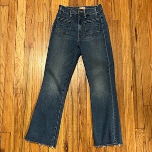 MOTHER The Hustler Ankle Fray Jeans, 24